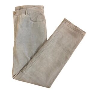 Bernardo Collection Suede Leather Pants‎ Light Blue Women's Size 12